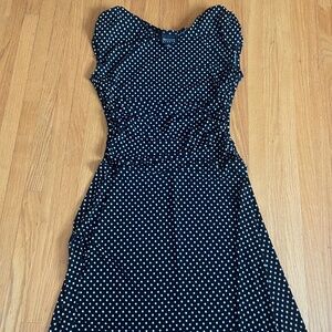 Polka Dot Midi Fit and Flare Dress